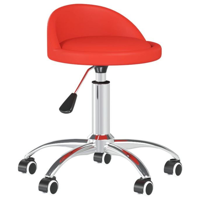 Eetkamerstoelen draaibaar 6 st kunstleer rood