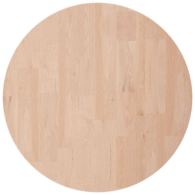 Tafelblad rond Ø50x4 cm onbehandeld massief eikenhout