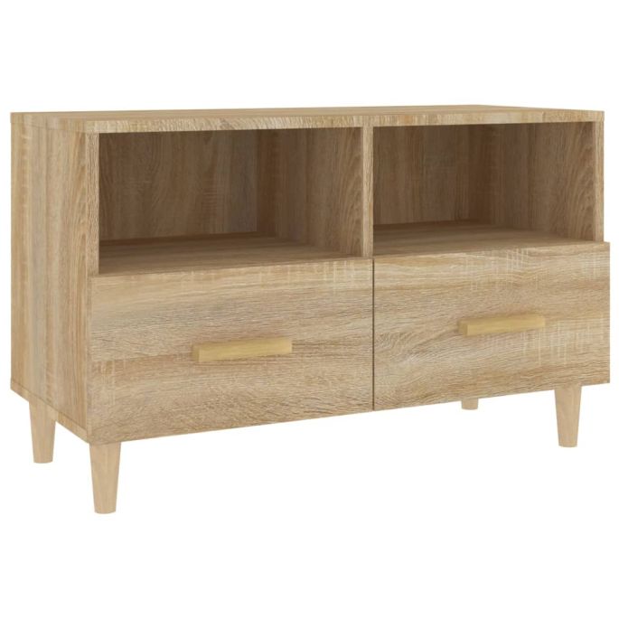 Tv-meubel 80x36x50 cm bewerkt hout sonoma eiken